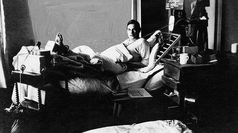 Рихард Зорге в госпитале после ранения. Берлин. Первая мировая. 1915 г.