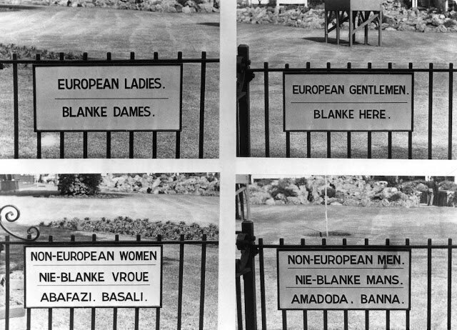 Белые дамы и белые джентльмены VS неевропеоидные женщины и мужчины. Йоханнесбург, 1957 г.