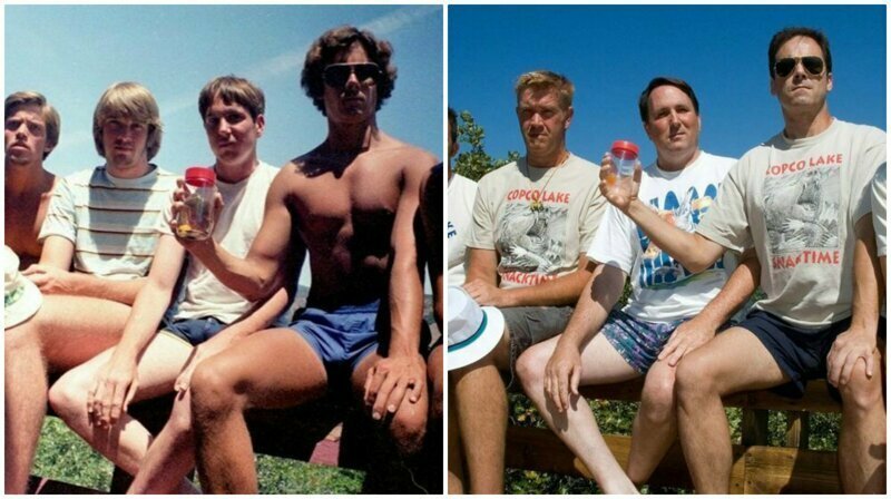 Каждые пять лет эти пятеро друзей повторяют снимок, сделанный в 1982-м