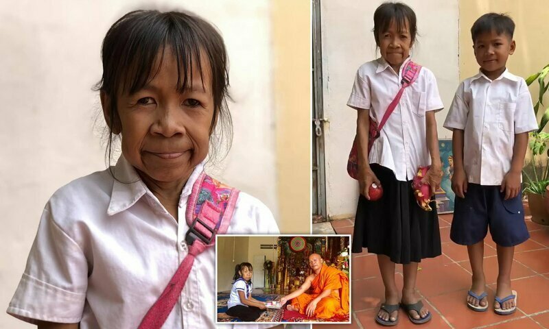 Этой жительнице Камбоджи на самом деле всего 10 лет, но все зовут ее бабулей