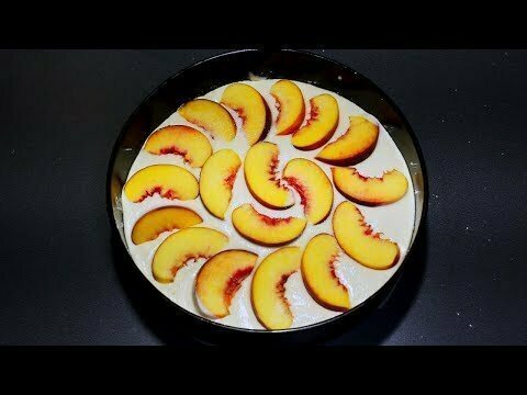 Быстрый и вкусный персиковый пирог 