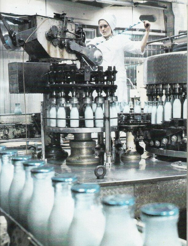 Розлив молока на Костромском молочном заводе. 1988 г.