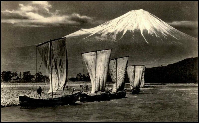 Вид на Фудзияму. Япония. 1920 г.