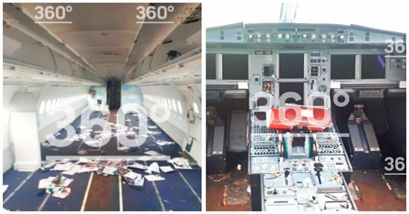 СМИ опубликовали снимки салона самолета А321, совершившего аварийную посадку