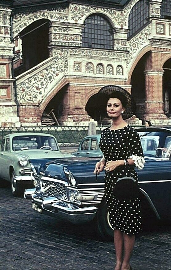 Софи Лорен в  Москве, 1965.