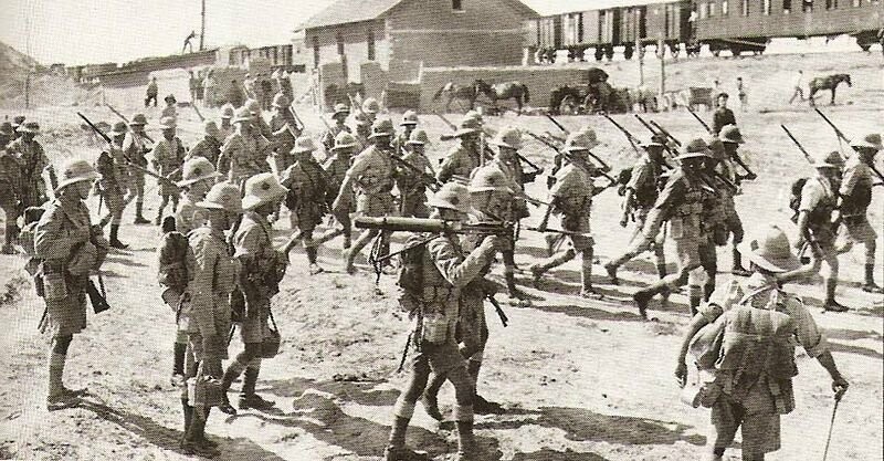 Северные стаффордцы по пути на Баку, август 1918 года, АДР