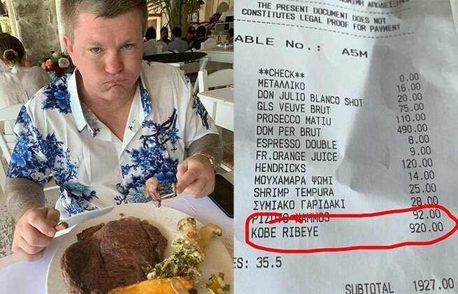 Миконос: Британский боксер заплатил 920 евро за порцию стейка