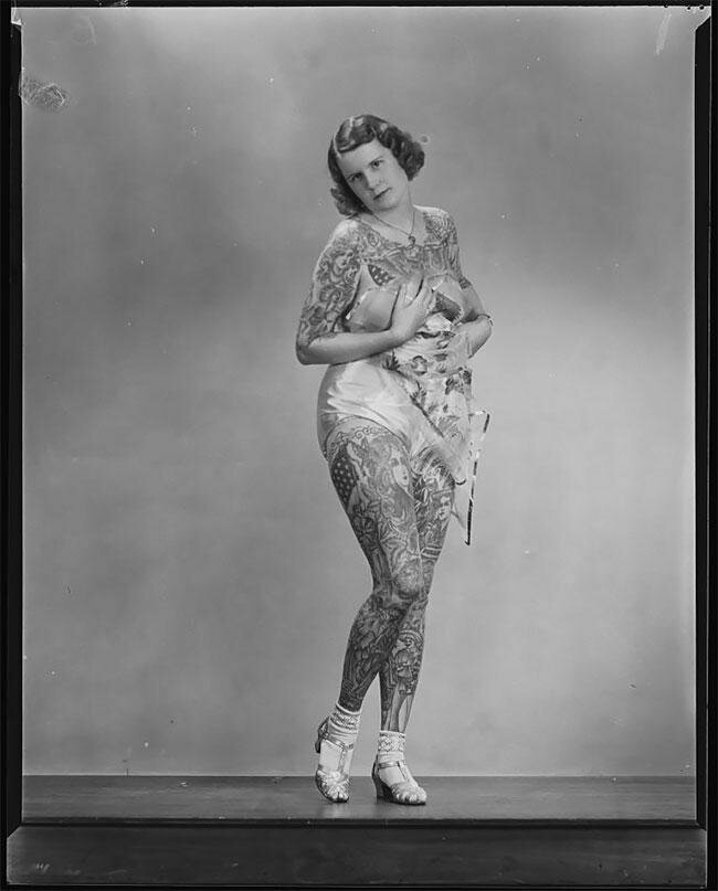 Бетти Бродбент, "Татуированная Венера", Сидней, 4 апреля 1938 года