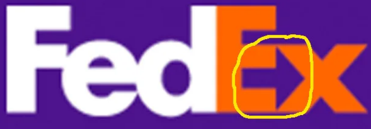 В лого курьерской службы FedEx можно увидеть стрелку