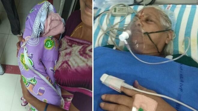 В Индии 73-летняя женщина родила двойню