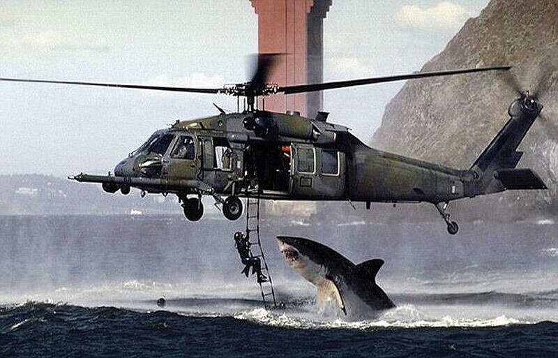 Акула против вертолета