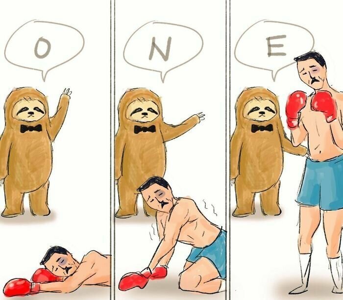 Абсурдные и жутко смешные комиксы о сложной жизни ленивцев в нашем обществе