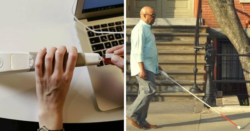 Слепой инженер изобрел "умную трость", которая работает с Google Maps