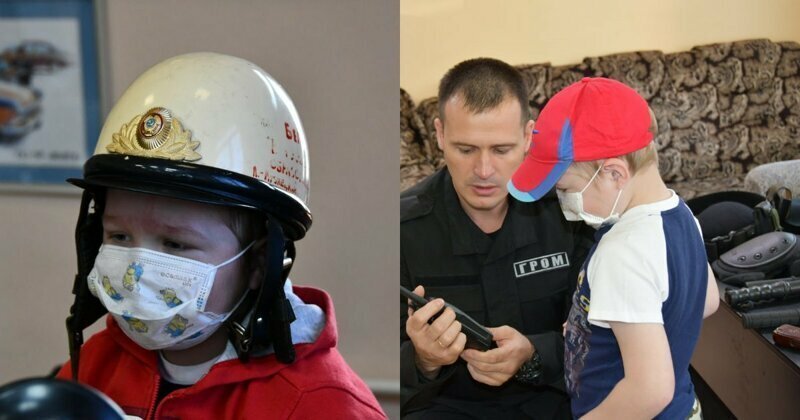 Полицейские Кузбасса исполнили мечту тяжелобольного мальчика