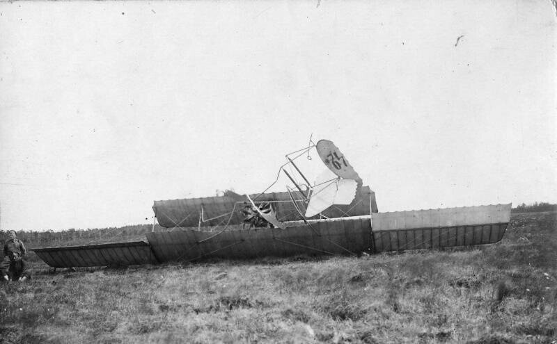 Крушение самолета «Фарман». Гибель летчика Филиппова 1915 год