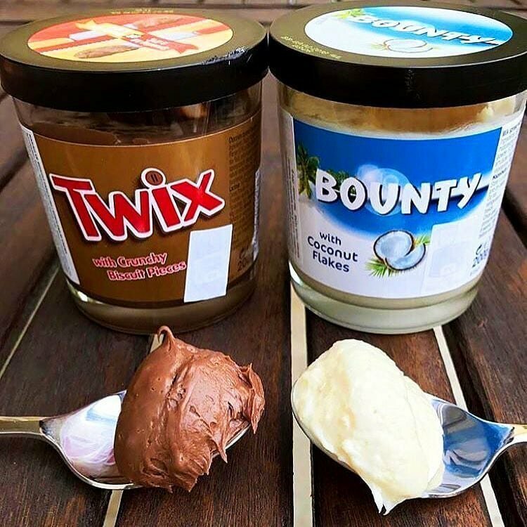 17. Twix и Bounty в виде пасты