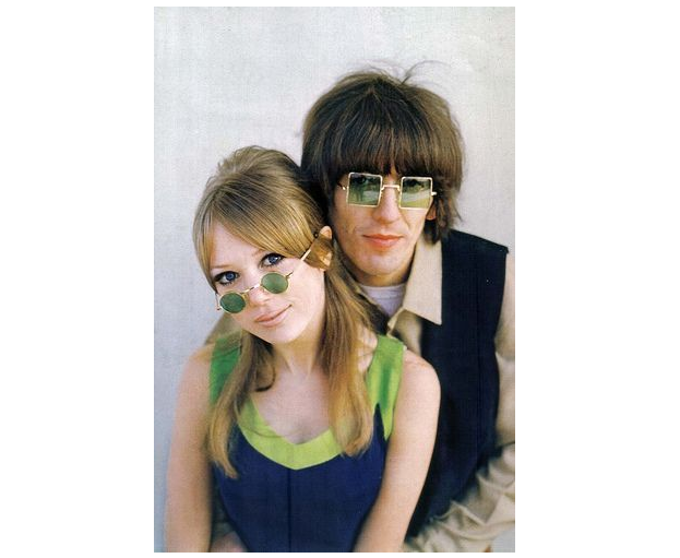 George Harrison and Pattie Boyd (she is the former wife of both George Harrison and Eric Clapton)