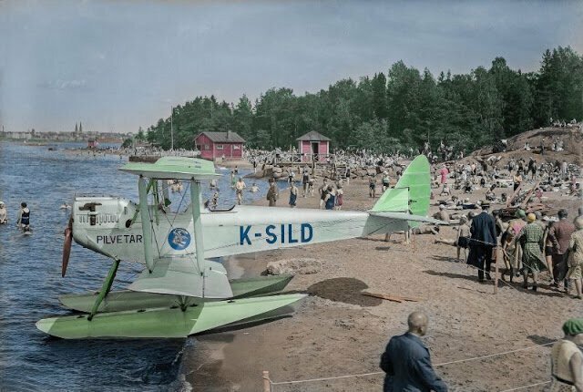 Самолет De Havilland D.H.60X "Pilvetär" в Хельсинки, 1931 г.