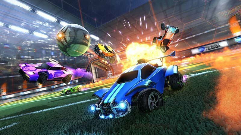 43. Rocket League (2015) — это как футбол, только вместе людей по полю ездят машинки на радиоуправлении