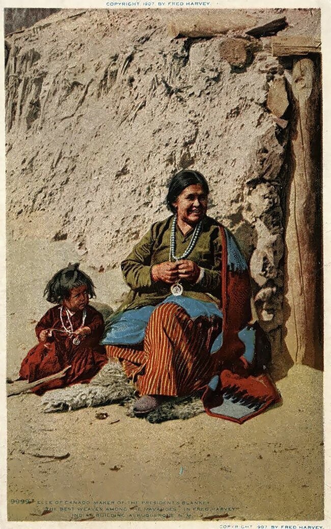 Элль из Ганадо - лучшая мастерица знаменитых одеял навахо, Альбукерке, Нью-Мексико