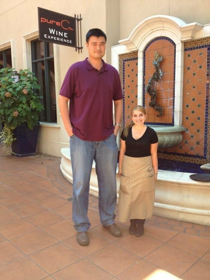 29. «Китайский баскетболист Яо Мин посетил ресторан, в котором работает моя подруга»