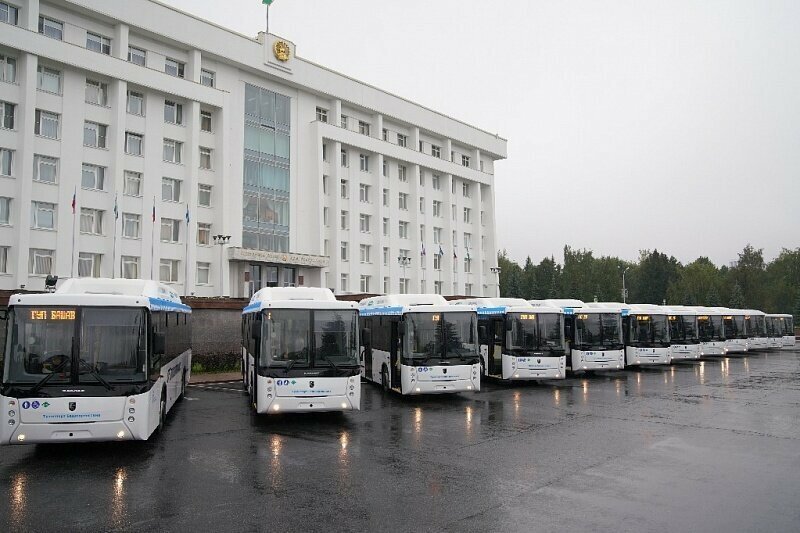 «Башавтотранс» получил партию автобусов НЕФАЗ работающих на компримированном природном газе