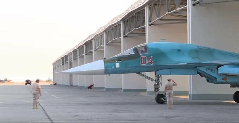 На авиабазе «Хмеймим» ввели в эксплуатацию защитные ангары для Су-34 и Су-35