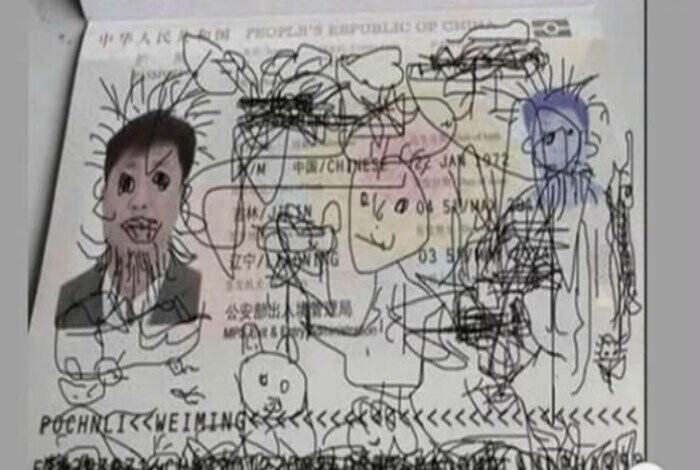 "Ребёнок разрисовал папин паспорт, и папа застрял в Южной Корее"