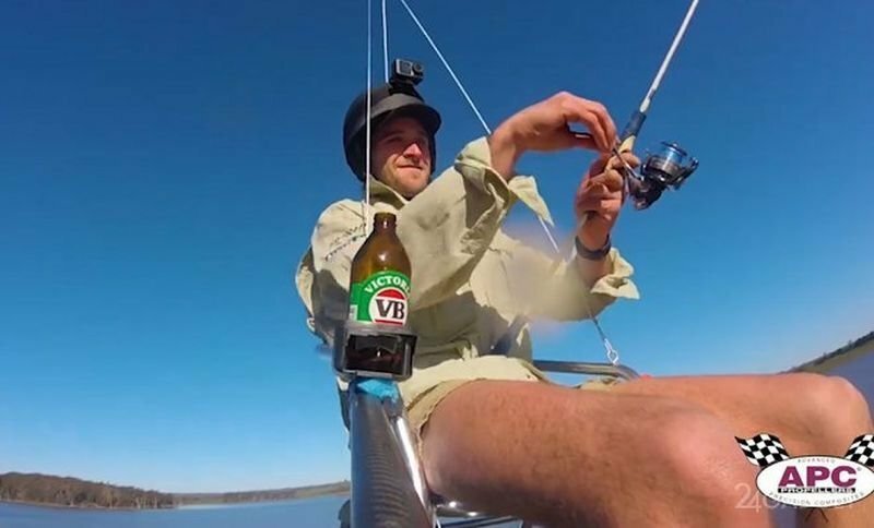 Необычное изобретение австралийца для рыбной ловли (1 фото+видео)