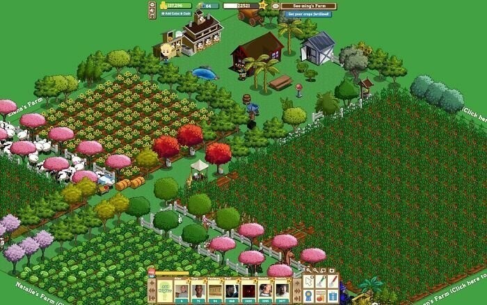1. Онлайн-игра Farmville ("Ферма" и все ее аналоги)
