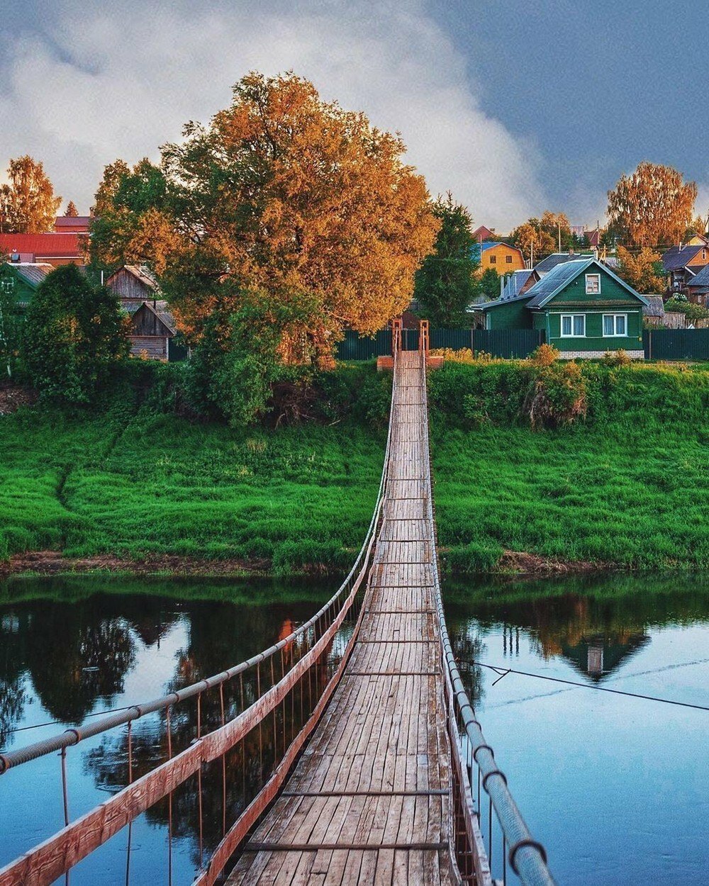 Мост дер речка Боровичи Новгородская область