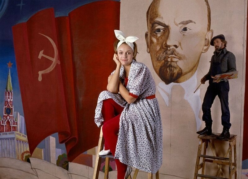 Наталья Андрейченко в фотопроекте американского фотографа Жулио Доносо Red Stars of Perestroika 1987 год