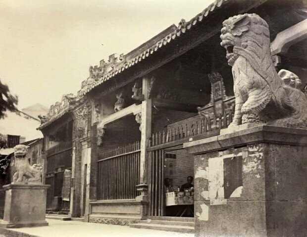 Декоративные драконы на страже у храма