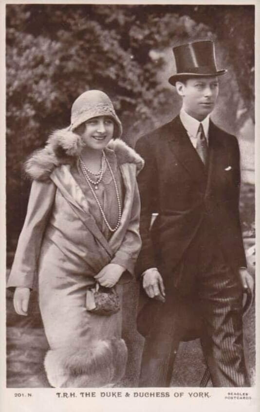 Герцог и герцогиня Йоркская (король Георг VI и королева Елизавета, королева-мать), 1920-е годы.