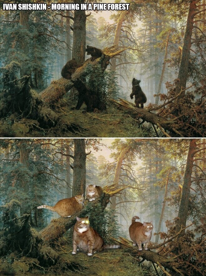 Иван Шишкин, "Утро в сосновом лесу"