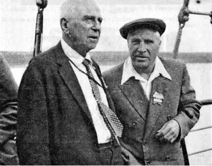 С.А. Лефшец и Л.С. Понтрягин на математическом конгрессе в Эдинбурге. 1958 г.