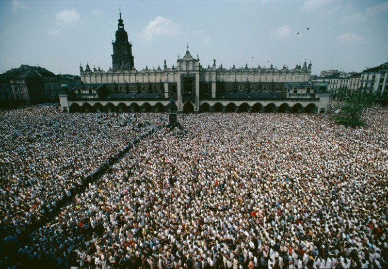 Демонстрация после покушения на жизнь Иоанна Павла II в Риме, май 1981 года, Краков