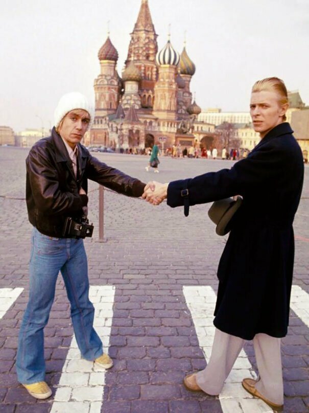 Дэвид Боуи и Игги Поп в Москве в 1976 году.
