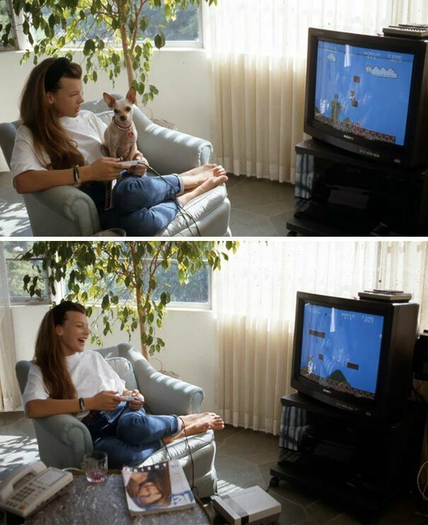 12-летняя Милла Йовович играет в «Супер Марио».