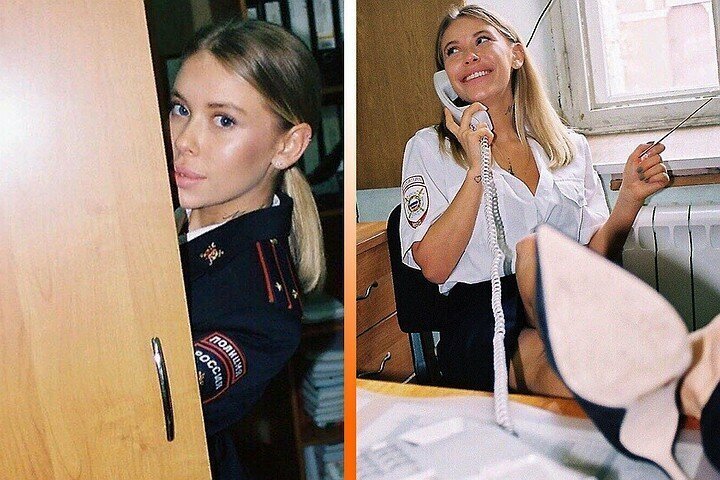Стало известно, кто эта раскованная девушка в форме и кто фотограф