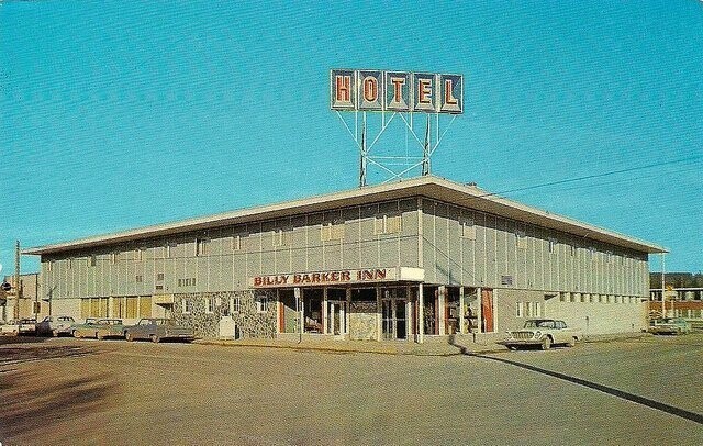 6. Открытка: отель Billy Barker Inn, Квеснел, Канада, 1962