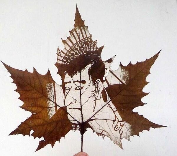 Художественная резьба по листьям