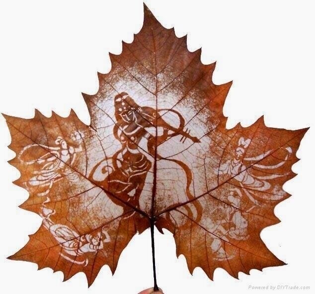 Художественная резьба по листьям
