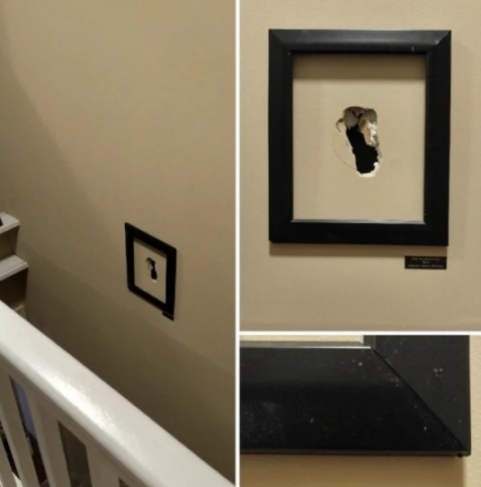 «Мой парень случайно пробил дыру в стене, но вместо того, чтобы ее починить, он сделал это»