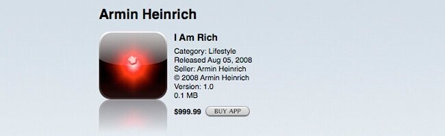 Приложение I Am Rich — $999.99