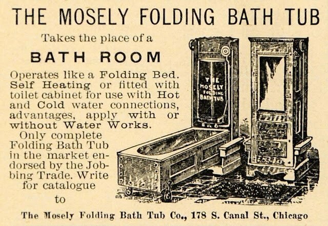 Как выглядели складные ванны конца 19 века