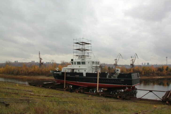 На СЗ «Нижегородский теплоход» спущен на воду БГК «Борис Слободник»