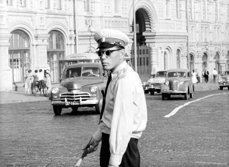 Регулировщик на Красной площади, 1961 год