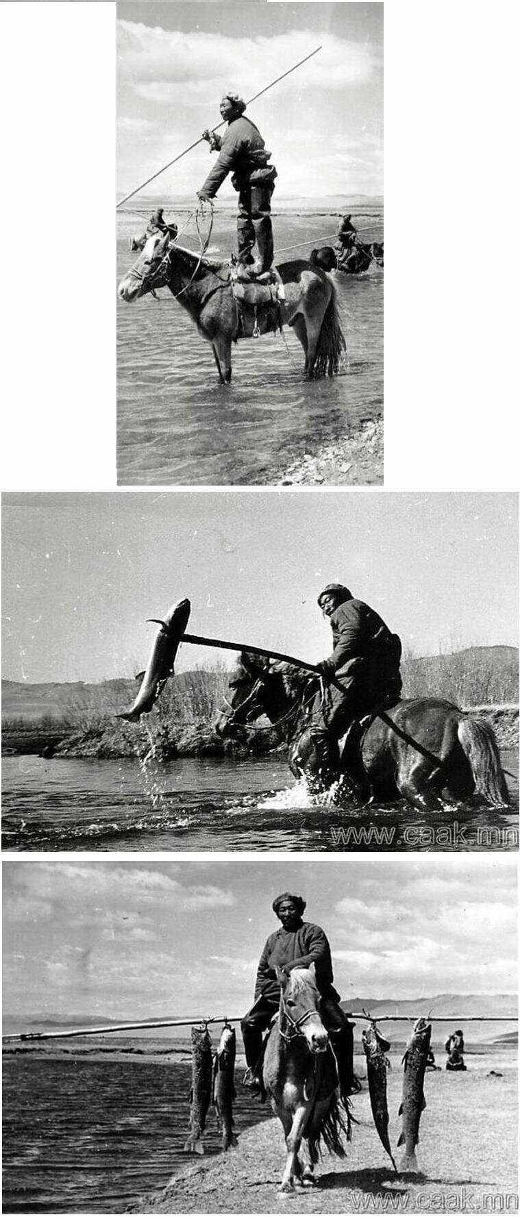 Монгольская рыбалка в 20-х годах ХХ века 