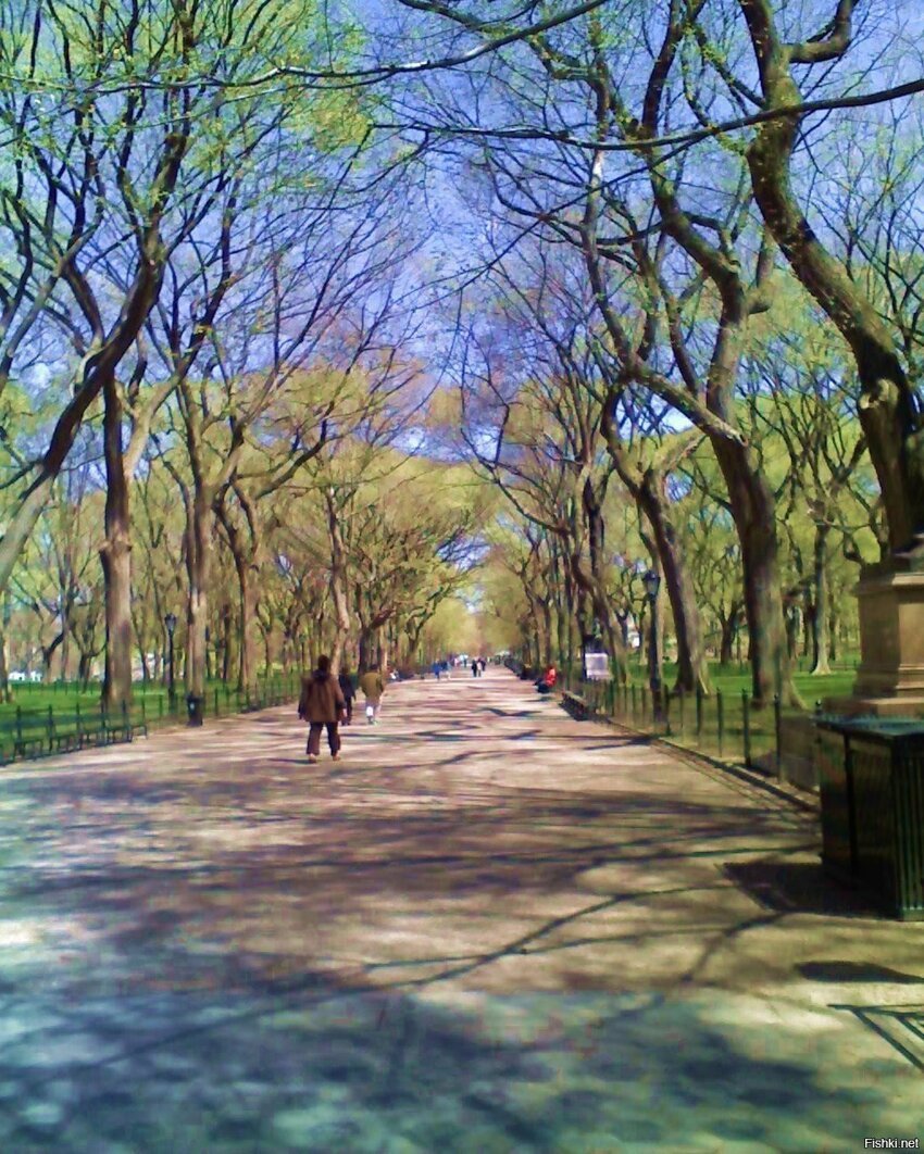 "Аллея поэтов", в центральном парке Нью Йорка